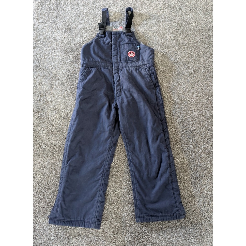 Walls FR Coverall Bib Men's L Blue Quilt Lined Insulated HRC3 Heavyweight 2112